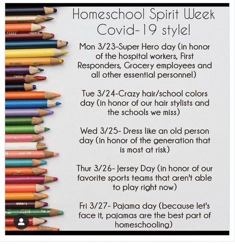 School Spirit Schedule